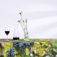 Foonka Vineyard Tischdecke Natur Weinreben