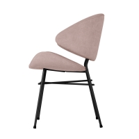 Iker Cheri Trend Chair Stuhl schwarz altrosa Konferenzstuhl Mystic50 Stoff