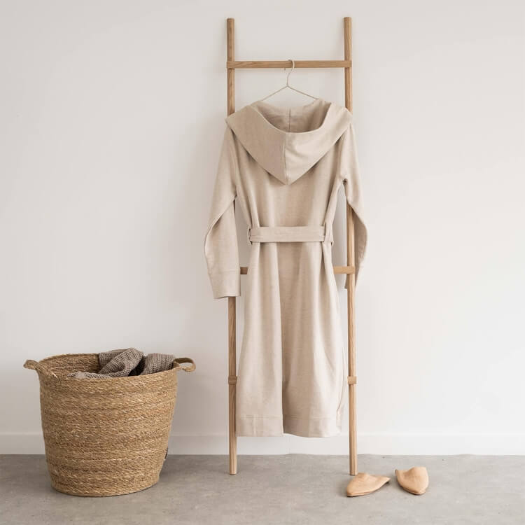 Moyha Hooded Comfort Hausmantel mit Kapuze beige