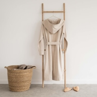 Moyha Hooded Comfort Hausmantel mit Kapuze beige