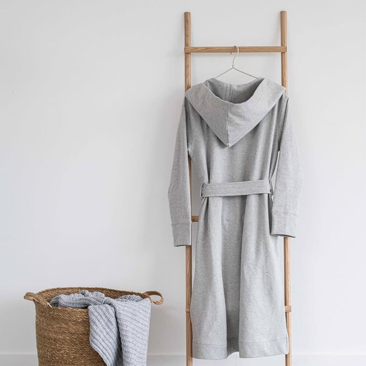 Moyha Hooded Comfort Morgenmantel Damen grau