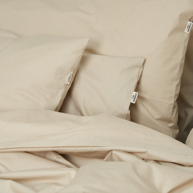 hochwertige Bettwäsche beige Sand creme Von Schütz Perkal US Cotton Baumwolle