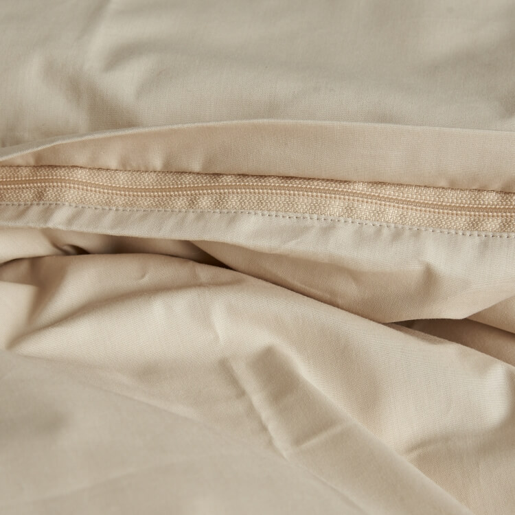 Perkal Bettwäsche Reißverschluss creme beige Von Schütz