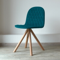 Iker Polsterstuhl Holz Mannequin 01 Türkis / Holz