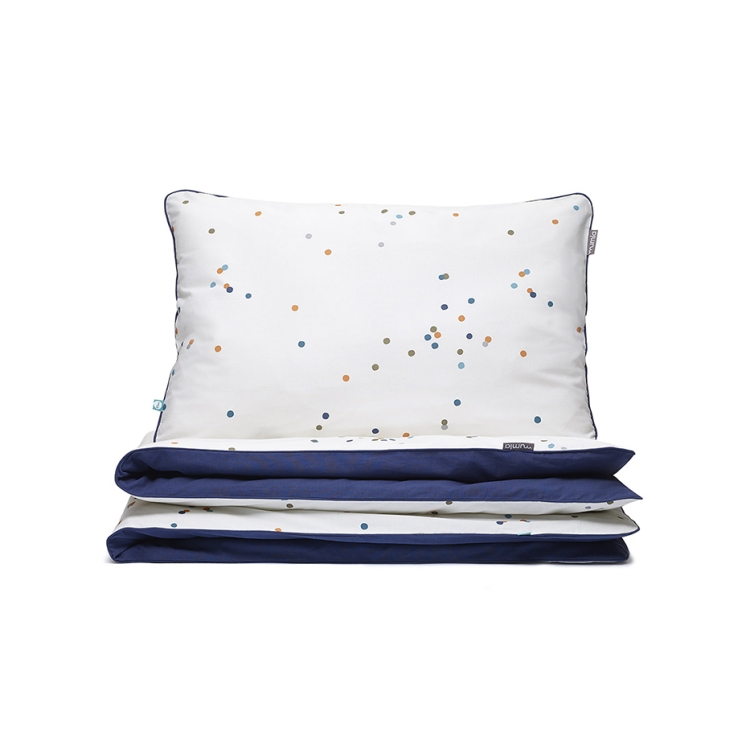 Baby-Bettwäsche Konfetti blau