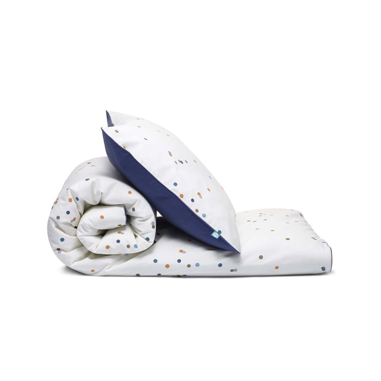 Baby-Bettwäsche Konfetti blau