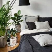 moyha Wave Wohndecke dunkelgrau