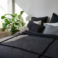 moyha Wave Jersey Decke dunkelgrau