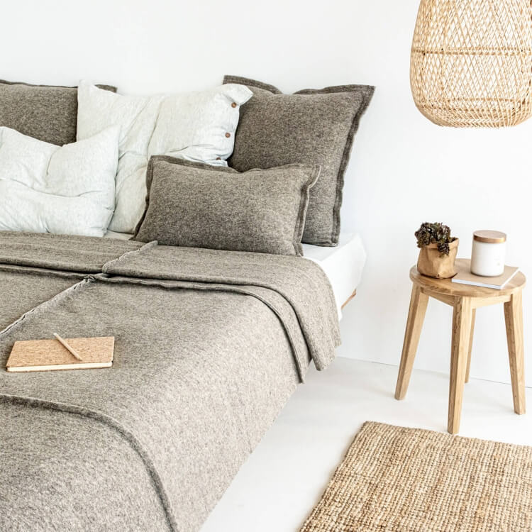 moyha Wave Bettüberwurf taupe beige