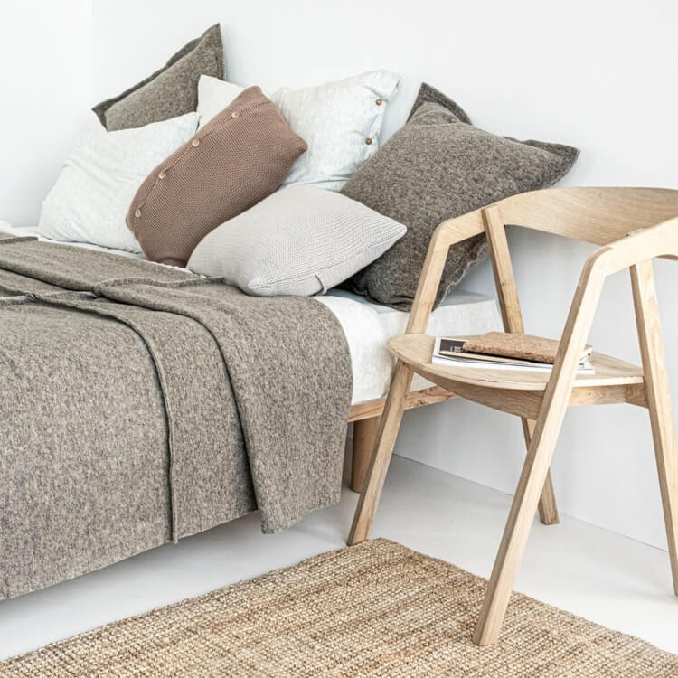 moyha Wave Sofadecke taupe beige