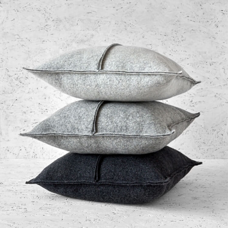 moyha Simple Zierkissen in Jersey Melange 45x45