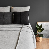 moyha Simple Zierkissen in Jersey Melange dunkelgrau 45x45