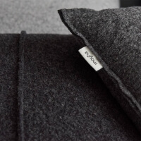 moyha Simple Sofakissen in Jersey Melange dunkelgrau 45x45