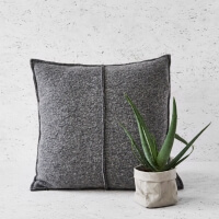 moyha Simple Dekokissen in Jersey Melange grau 45x45