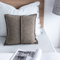 moyha Simple Dekokissen in Jersey Melange taupe 45x45