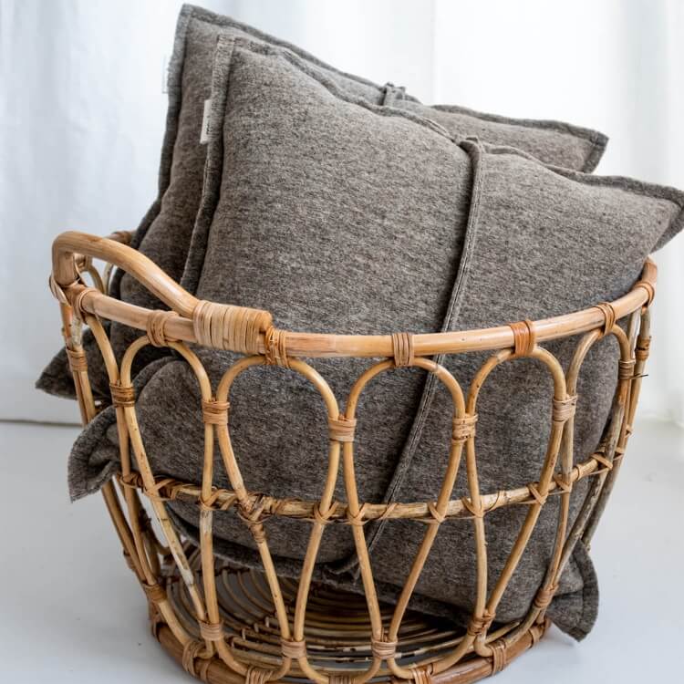 moyha Simple Sofakissen in Jersey Melange taupe 45x45