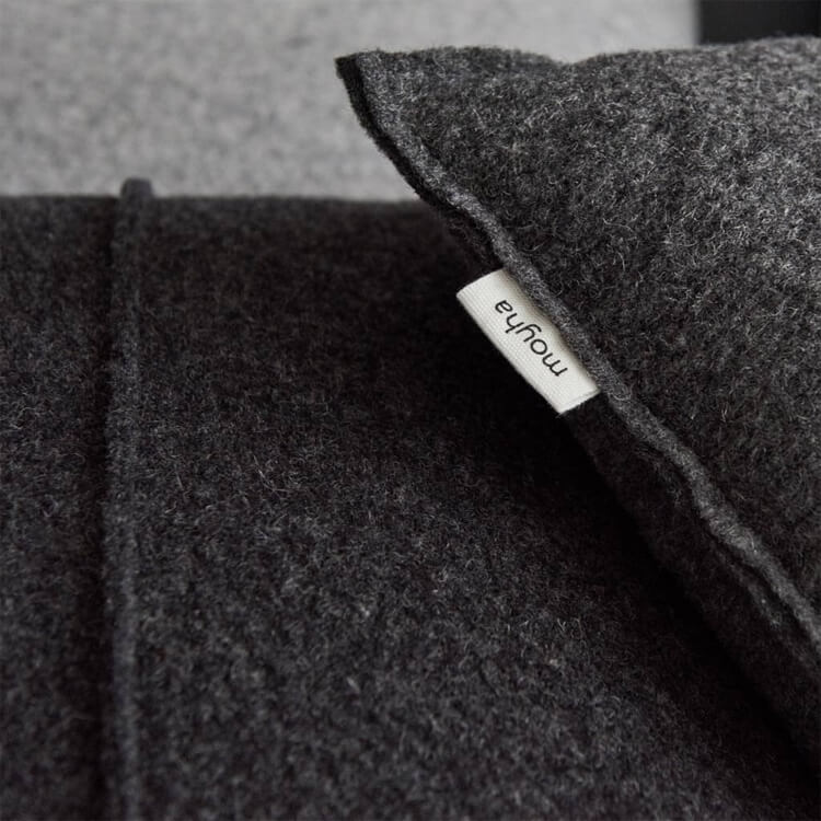 moyha Simple Sofakissen in Jersey Melange dunkelgrau 45x45