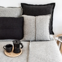 moyha Simple Sofakissen in Jersey Melange hellgrau 45x45