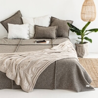 moyha Well Jersey Kissen 60x40 cm taupe beige