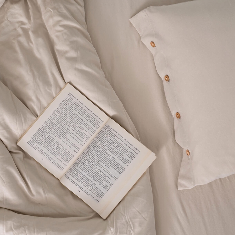 Jersey Spannbettlaken Beige Moyha