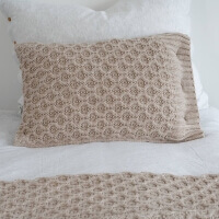 Moyha Dekokissen New Cosy beige Strick 60x40 cm