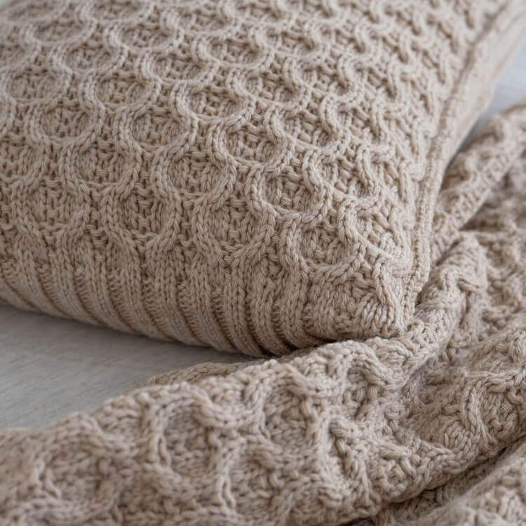 Deko Strickkissen beige Moyha Cosy