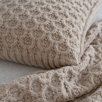 Deko Strickkissen beige Moyha Cosy