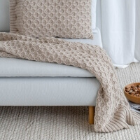 Moyha Zierkissen New Cosy beige Strick