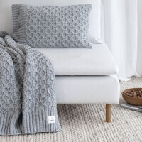 Moyha Dekokissen New Cosy grau Strick