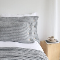 Moyha Dekokissen Cosy long Hellgrau Rippenstrick