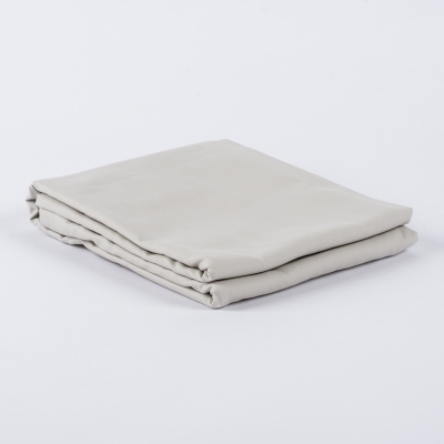 Von Schütz Satin Betttuch Marmor weiß ohne Gummizug