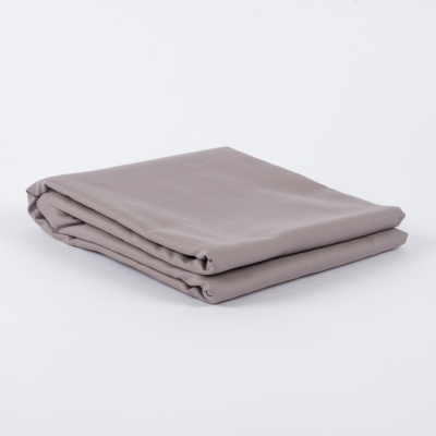 Von Schütz Satin Betttuch Taupe greige graubeige ohne Gummizug