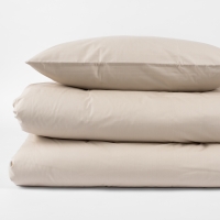 Perkal Bettwäsche beige Sand Uni VON SCHÜTZ