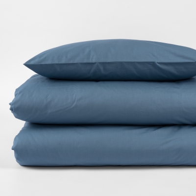 blaue Bettwäsche graublau Unico Perkal VON SCHÜTZ