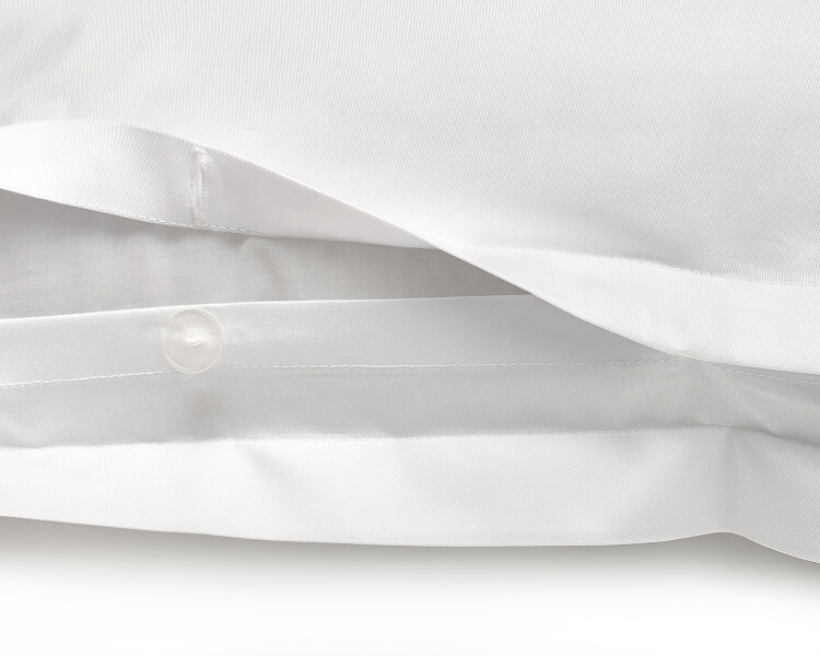 Mako-Damast Bettwäsche gestreift weiß uni aus ägyptischer Baumwolle