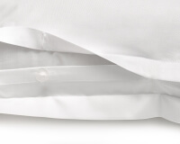 Mako-Damast Bettwäsche gestreift weiß uni aus ägyptischer Baumwolle