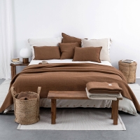 MOHYA Tagesdecke Wool Haselnussbraun