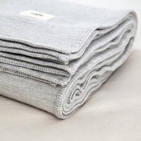 Wolldecke hellgrau Schurwolle MOYHA Wool