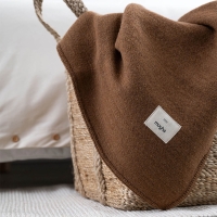 MOYHA Wolldecke Wool Haselnussbraun
