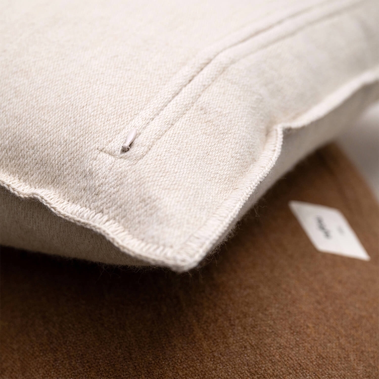 Schurwolle Dekokissen beige 50x50 cm MOYHA Wool