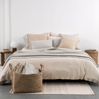 Schurwolle Dekokissen Beige 50x50 cm MOYHA Wool