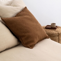 MOYHA Zierkissen Wool Haselnussbraun 50x50 cm