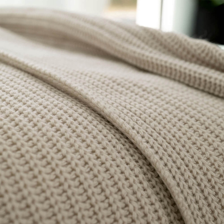 MOYHA Bettüberwurf Woolen Weave Creme beige