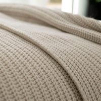 MOYHA Bettüberwurf Woolen Weave Creme beige