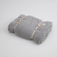 Bettüberwurf Hellgrau MOYHA Woolen Weave