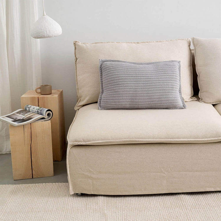 Dekokissen Hellgrau MOYHA Lovely Cosy 60x40cm