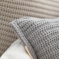 Zierkissen Hellgrau MOYHA Lovely Cosy 60x40cm