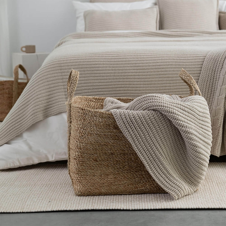 Moyha Woolen Weave Plaid, Grobstrick, Farbton Creme Ecru