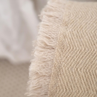 Elegant gestaltetes Herringbone Dekokissen Beige 60x40 cm für Ihr Zuhause