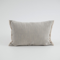 Wohnzimmer mit MOYHA Dekokissen Herringbone Hellgrau 60x40 cm